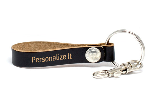 Loop Keychain - Black (engraved)