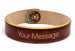 Slim Bracelet -  Antiqued Brown (engraved)