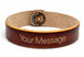 Slim Bracelet -  Antiqued Brown (engraved)