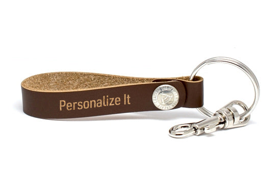 Loop Keychain - Brown (engraved)