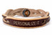 Braided Worn Edge Bracelet - Brown (engraved)