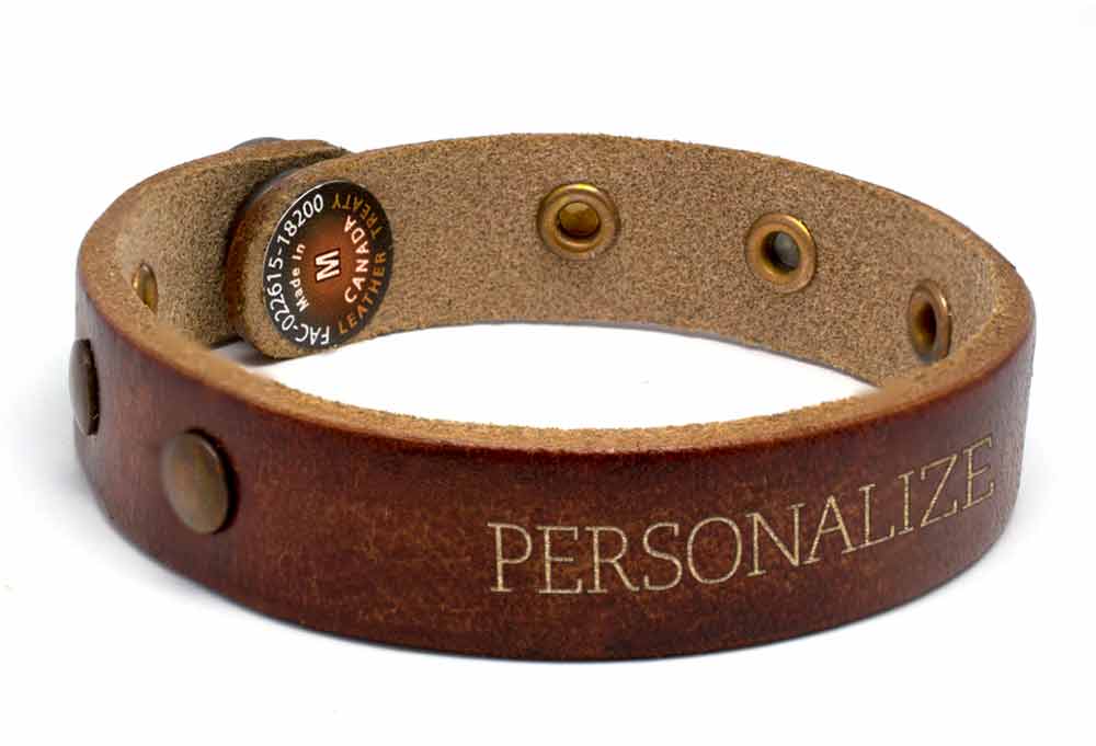 Studded Custom Leather Wristband