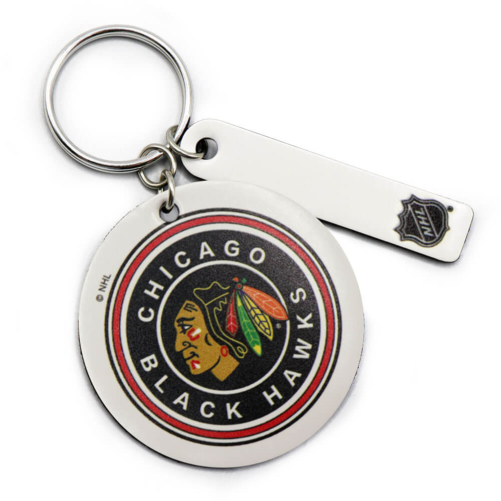 Chicago Silver Keychain 