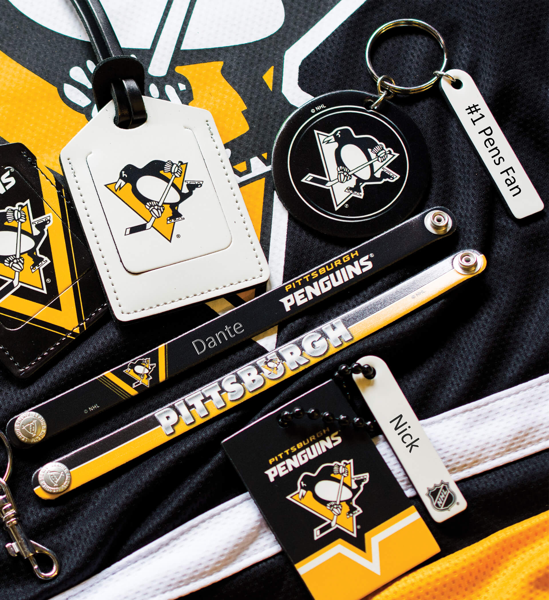 Pittsburgh Penguins Lanyard ID Badge Holder Pittsburgh 