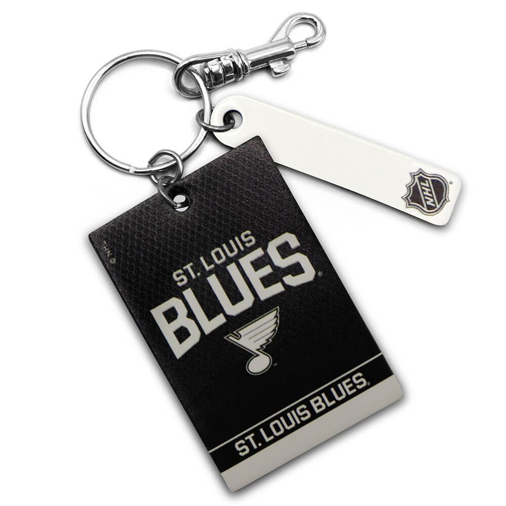 St. Louis Blues Black Personalized Leather Loop Keychain