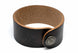 Round Edge Cuff - Black (back view showing snap closure)