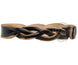 Braided Worn Edge Bracelet - Black (side view showing braiding)