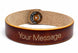 Slim Bracelet -  Antiqued Brown (engraved)