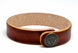Slim Bracelet -  Antiqued Brown (back view showing snap closure)