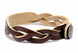 Braided Bracelet - Brown (side view showing braiding)