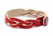 Braided Bracelet - Red Rose (side view showing braiding)