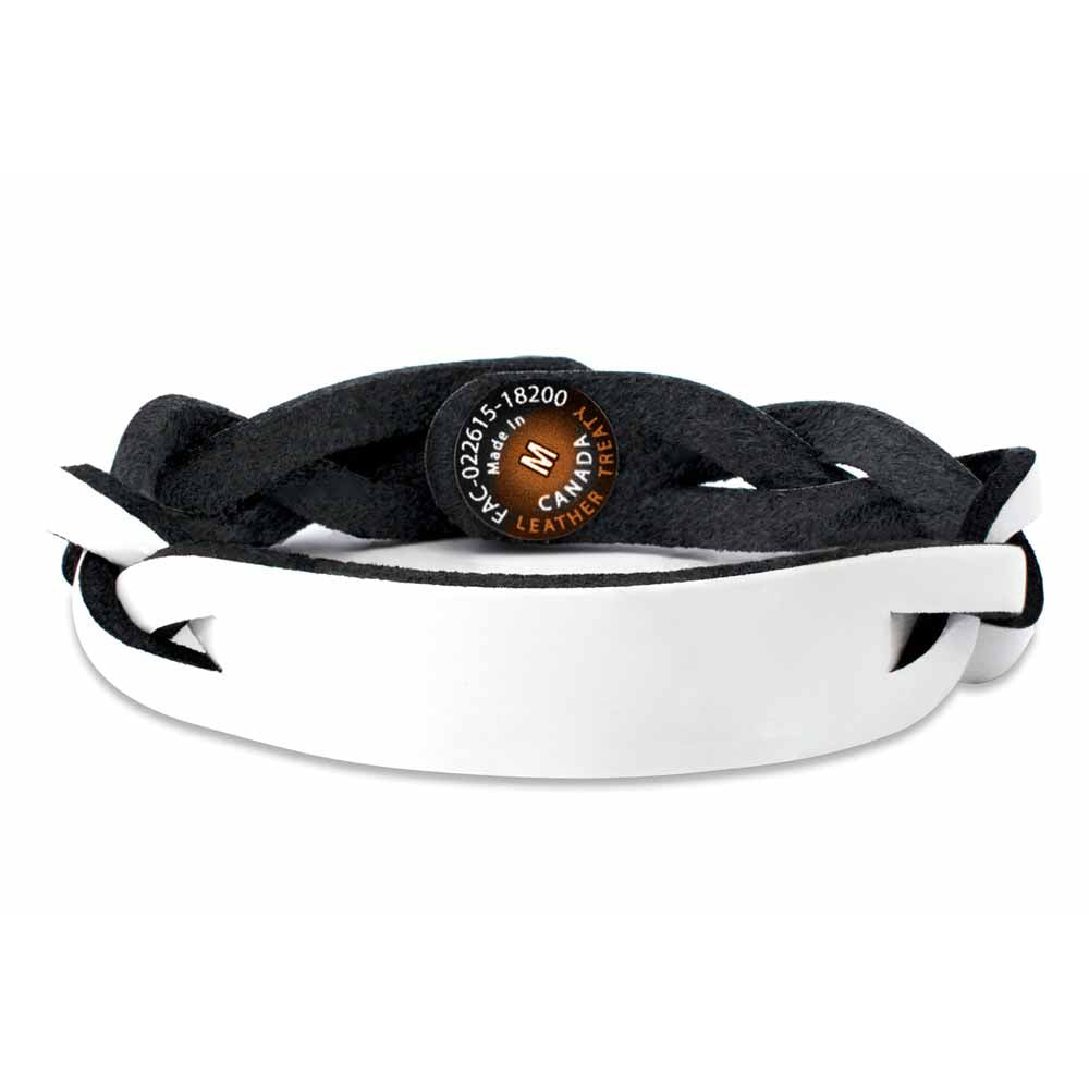 Braided Bracelet - White/Black