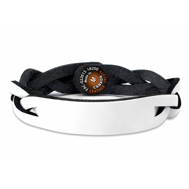 Braided Bracelet - White/Black